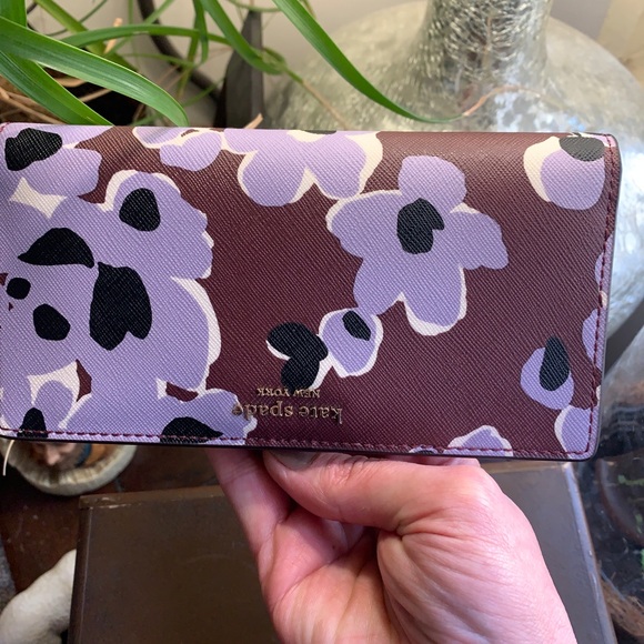Authentic Kate Spade flower print LG snap wallet🌸 - Picture 5 of 8